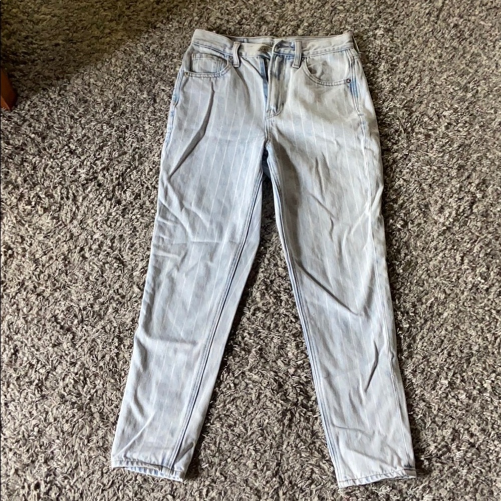 striped american eagle jeans